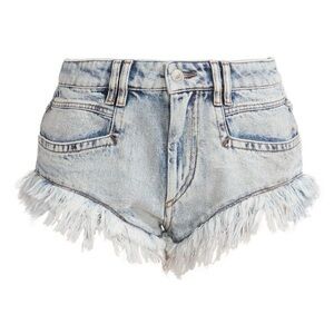 Stylish Frayed Denim Jean Shorts